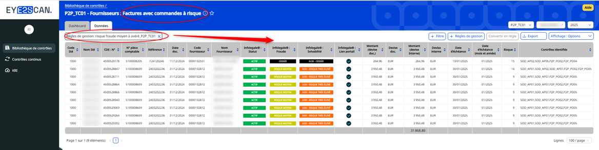 Eye2scan & Infolegale - Contrôle sur les facture a risque