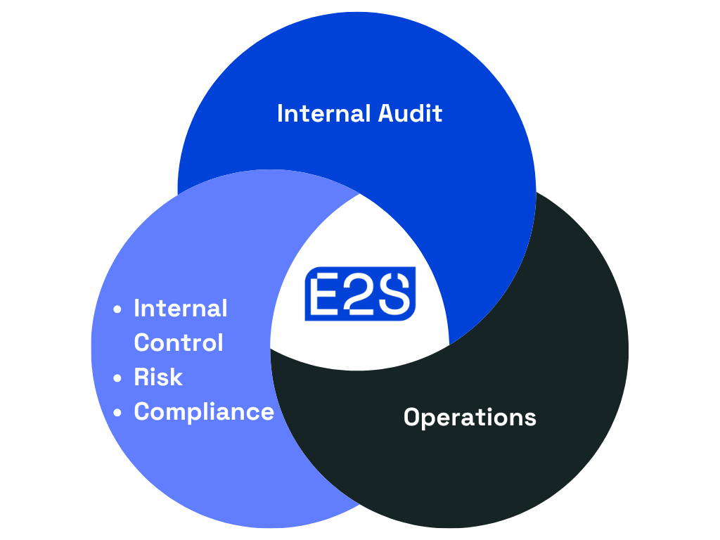 Three lines of defense model diagram with unified data platform